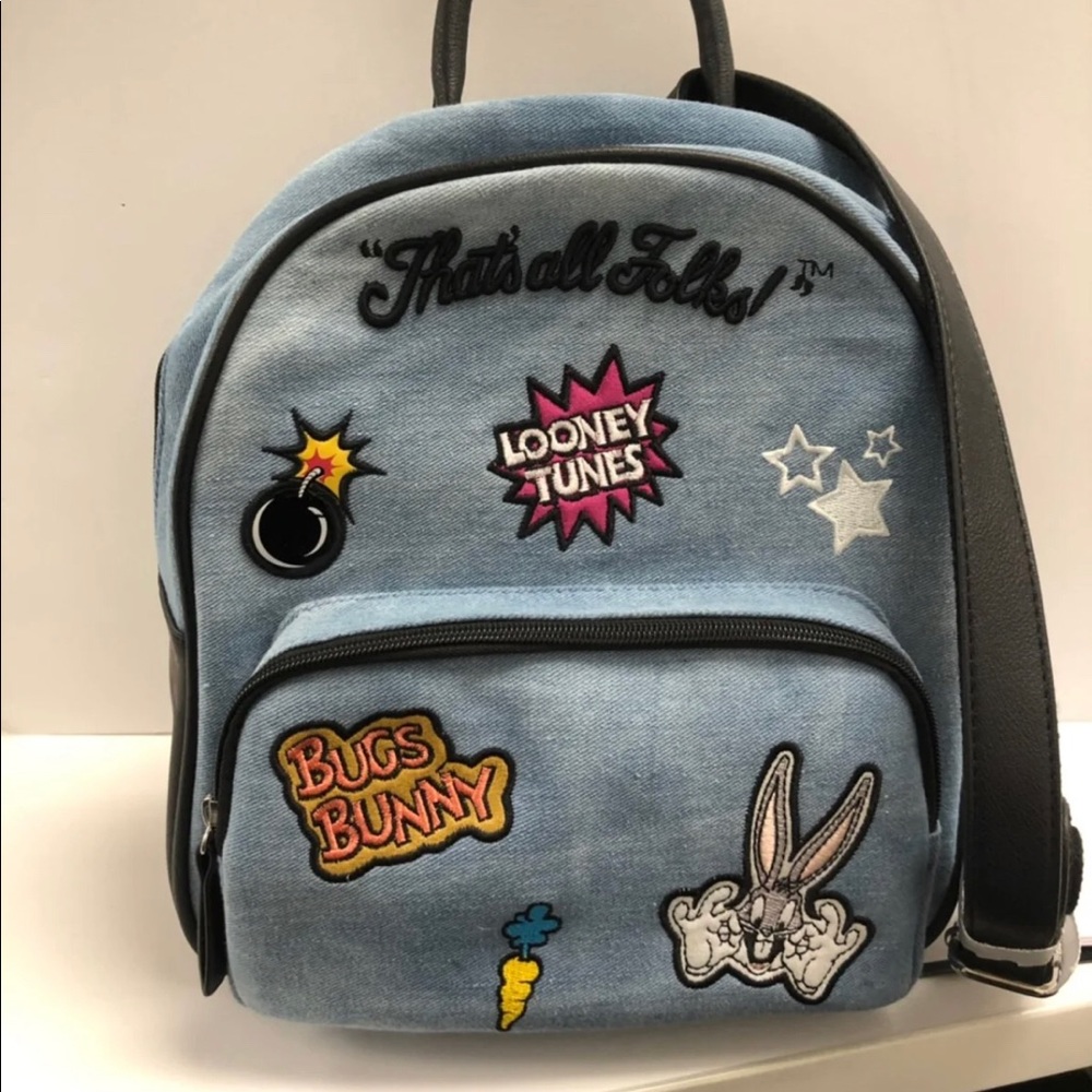 Looney tunes denim backpack
